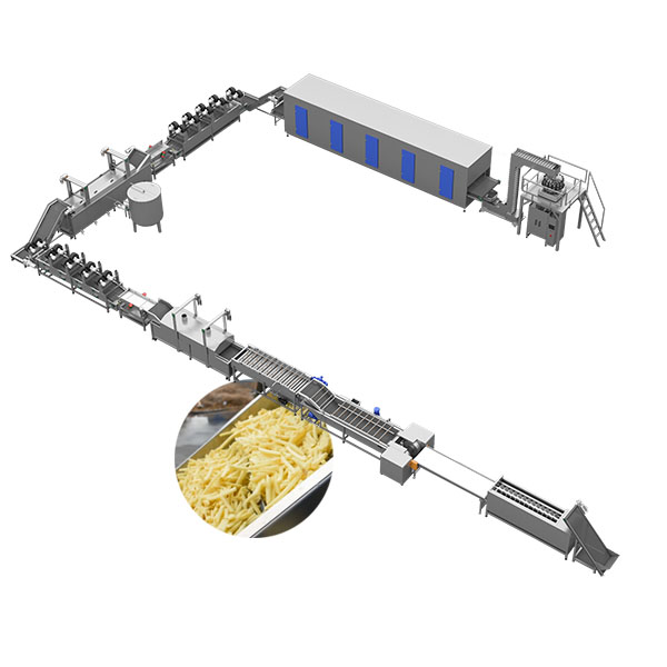 Полная линия по производству быстрозамороженного картофеля фри производительностью 500 кг/ч на продажу